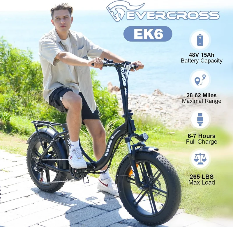 Evercross EK6 Electric Bike Foldable Fat Tire Canada