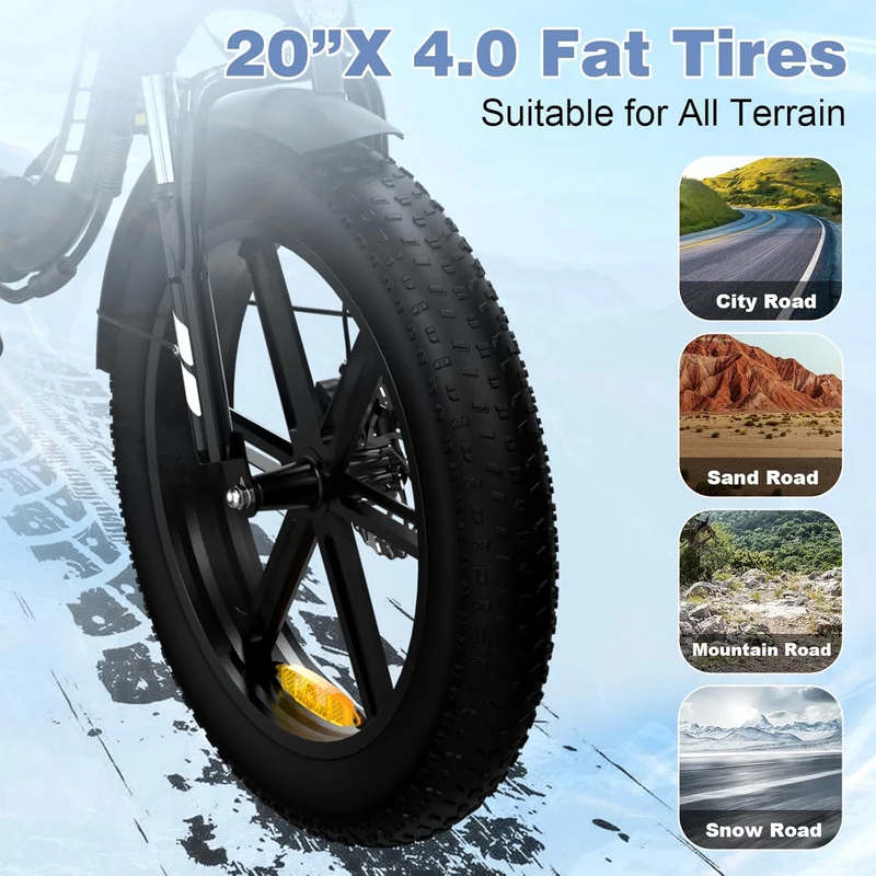 Evercross EK6 Electric Bike Foldable Fat Tire Canada