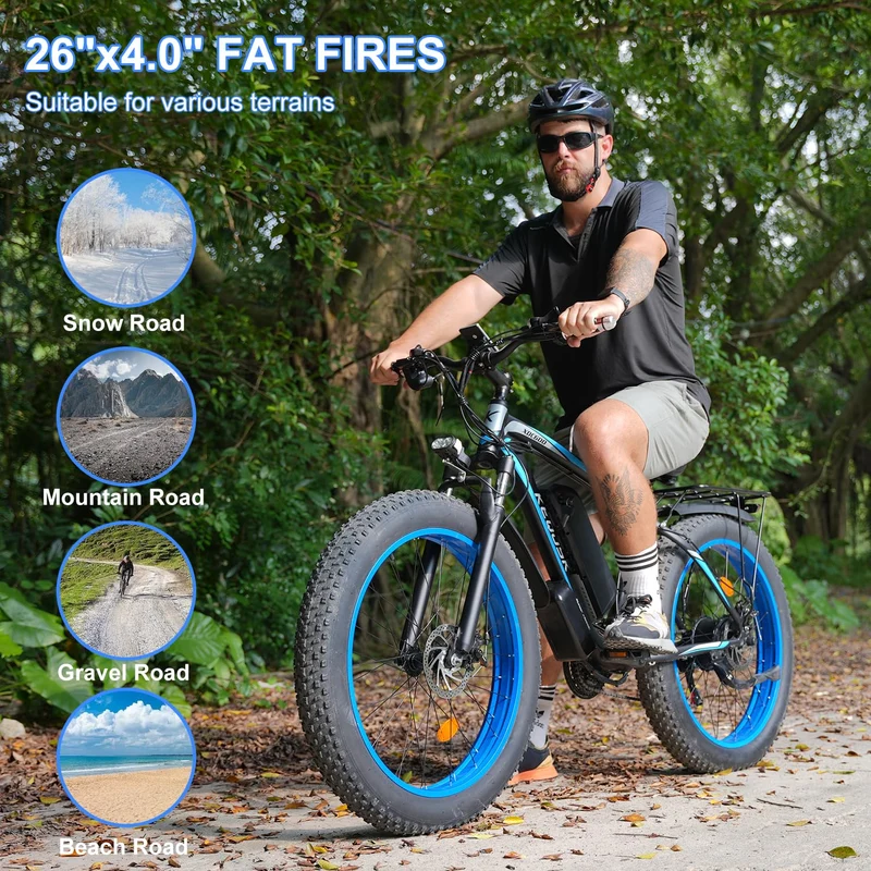 KEQJSK 1000W Suspension Fat Tire E-Bike Canada
