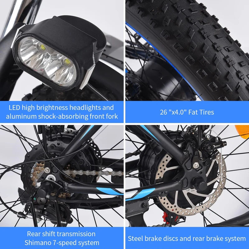 KEQJSK 1000W Suspension Fat Tire E-Bike Canada