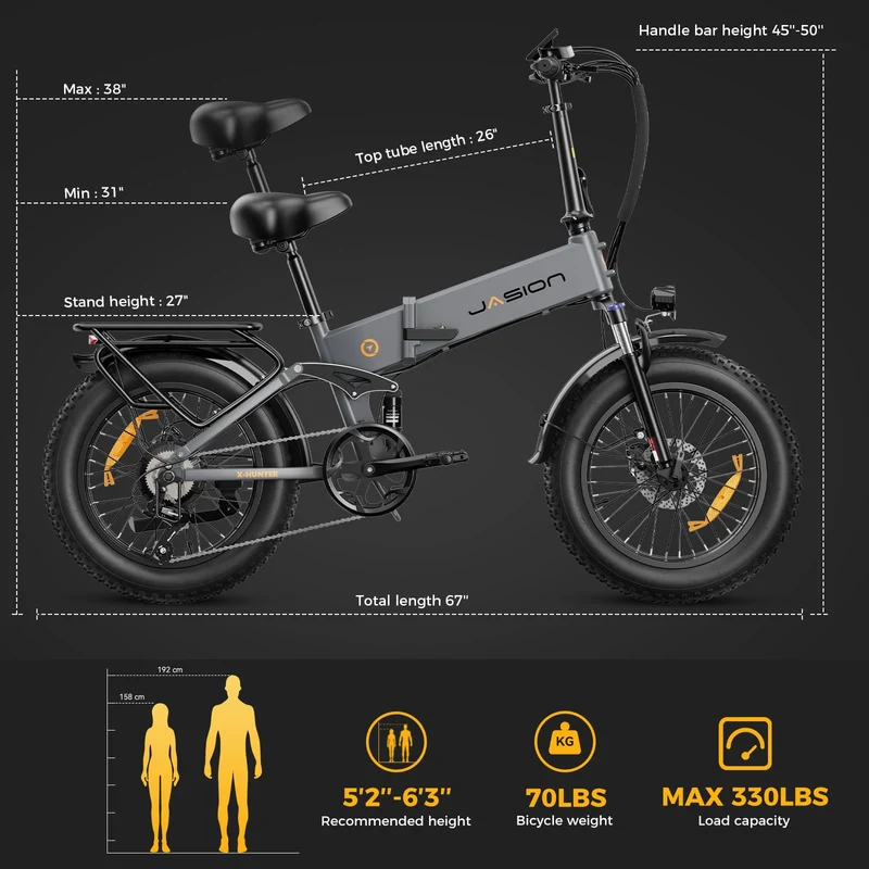 Jasion X-Hunter Fat Tire Ebike - Canada’s Top Choice
