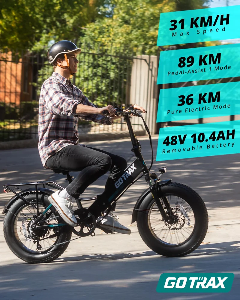 Gotrax R2 Folding Electric Bike – 500W, 64 km Range, Compact E-Bike for Canada