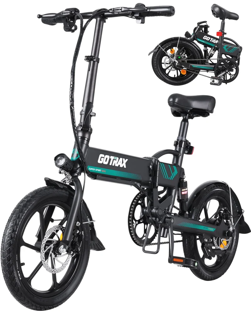 Gotrax EBE1 16" Folding Electric Bike – 45KM Range, Lightweight & Compact for Commuting