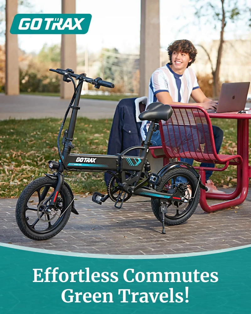 Gotrax EBE1 16" Folding Electric Bike – 45KM Range, Lightweight & Compact for Commuting