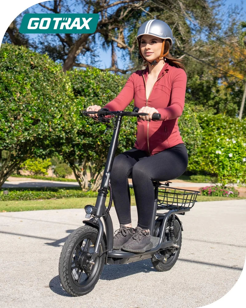 Gotrax Astro Electric Scooter – 350W Motor, 25km/h Speed, 30km Range, Foldable, Comfortable Ride in Canada