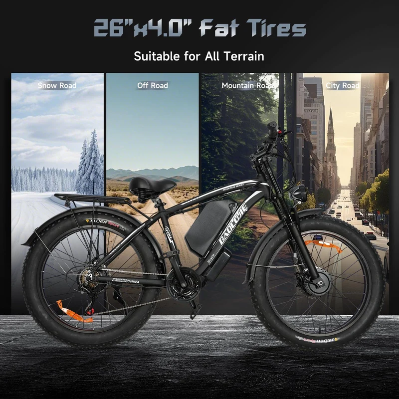 GERPSI Peak 5000W Electric Mountain Bike | All-Terrain, Fat Tire E-Bike for Canadian Riders