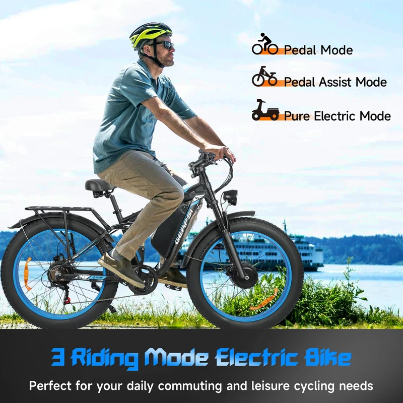 GERPSI Peak 5000W Electric Mountain Bike | All-Terrain, Fat Tire E-Bike for Canadian Riders