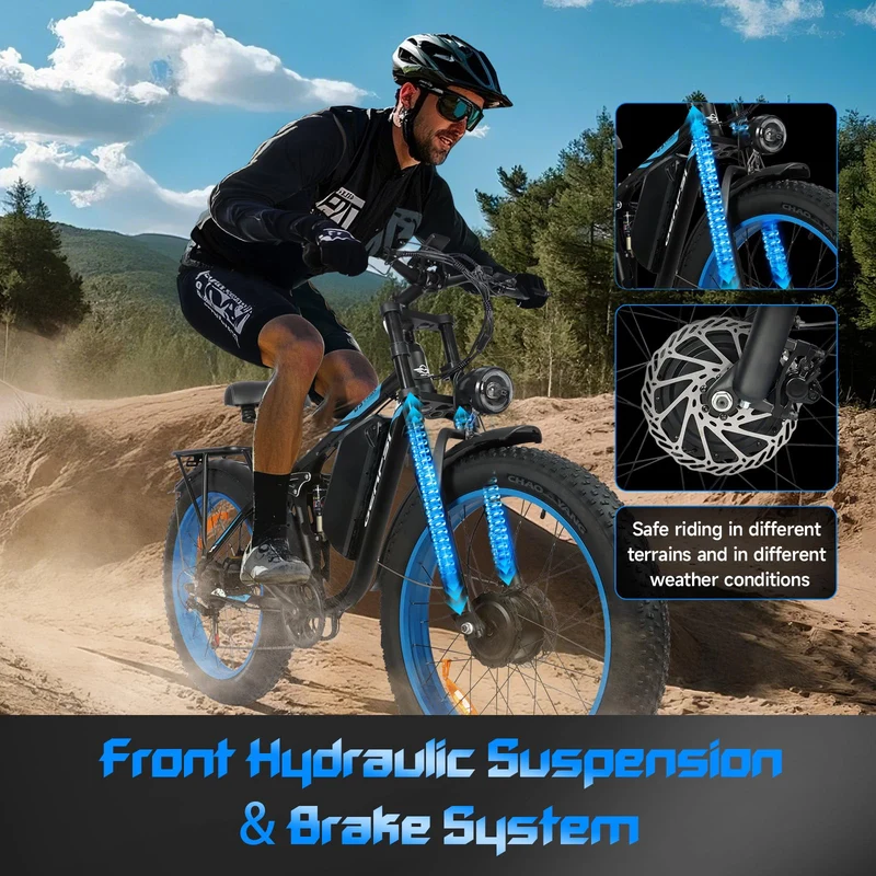 GERPSI Peak 5000W Electric Mountain Bike | All-Terrain, Fat Tire E-Bike for Canadian Riders