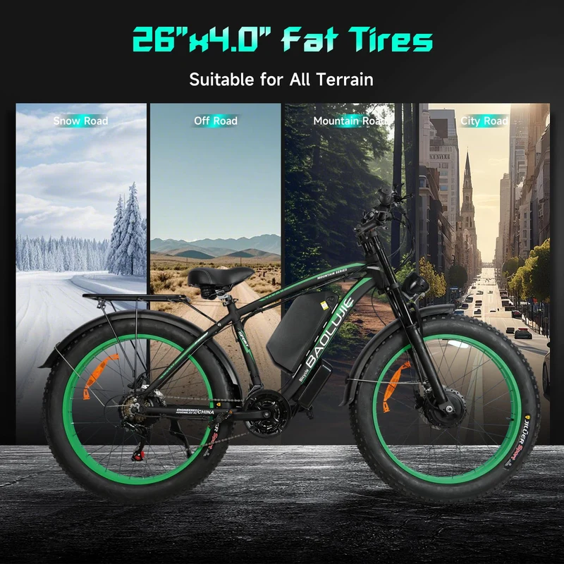 GERPSI Peak 5000W Electric Mountain Bike | All-Terrain, Fat Tire E-Bike for Canadian Riders