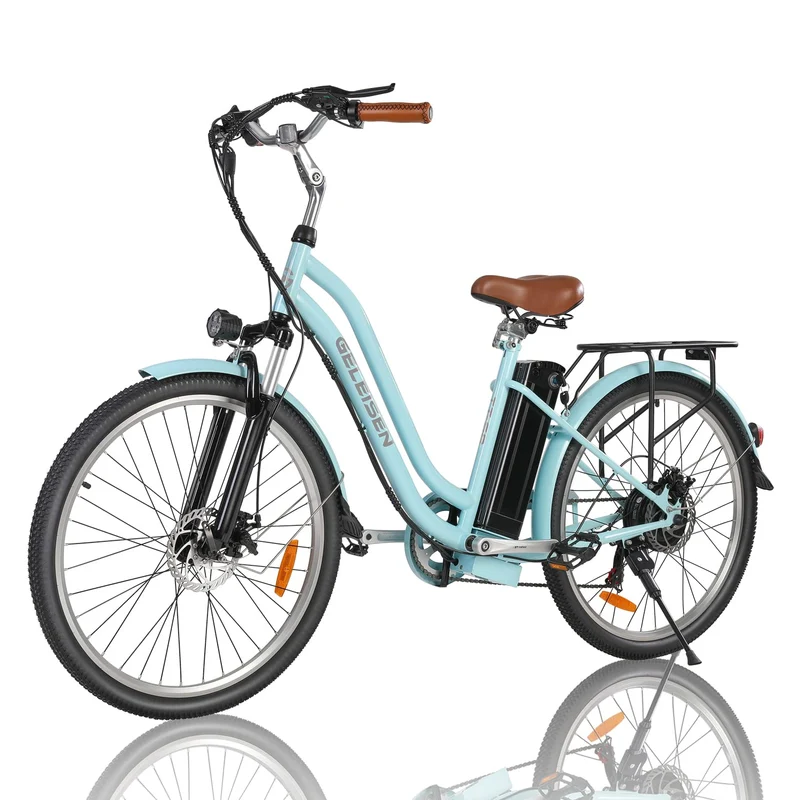 GELEISEN Step-Thru Electric Bike 26" Commuter Canada