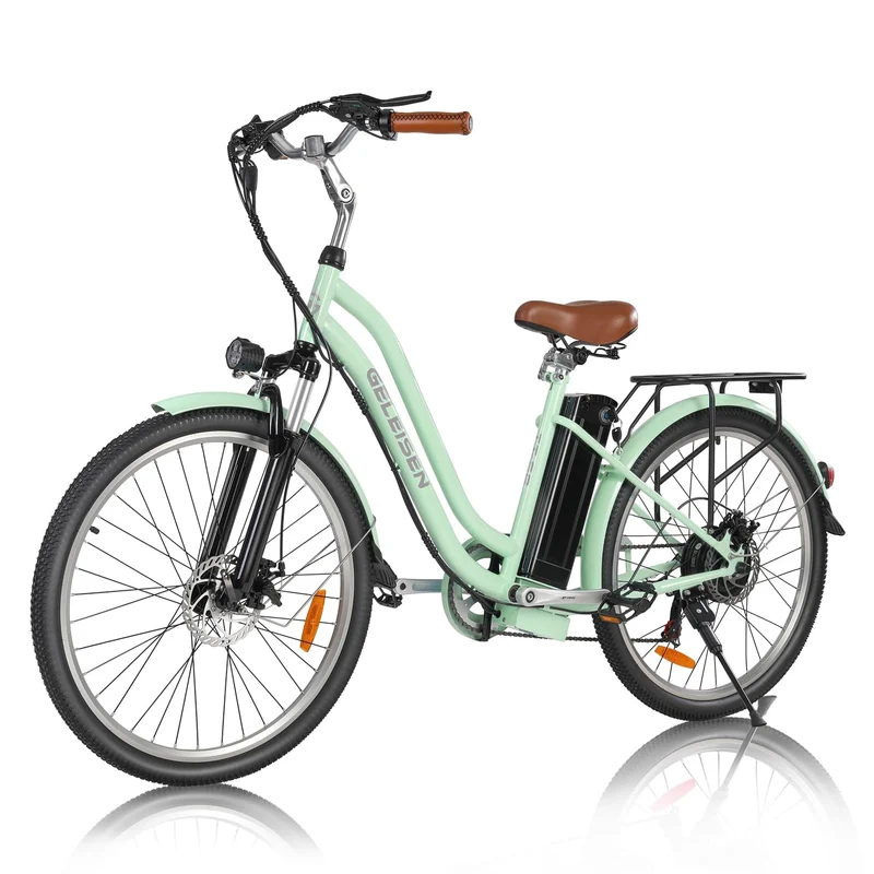 GELEISEN Step-Thru Electric Bike 26" Commuter Canada