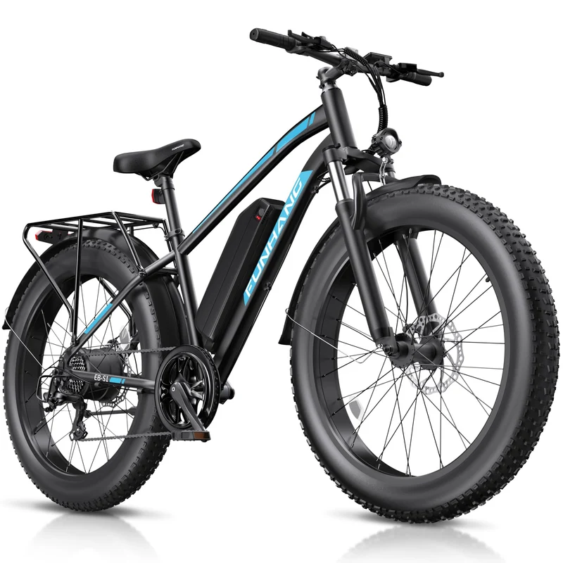 Funhang EB-S1 Electric Fat Tire Bike – 1000W Motor, 60 Mile Range, All-Terrain, Built for Canadian Winters