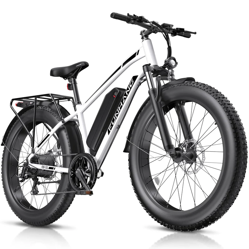 Funhang EB-S1 Electric Fat Tire Bike – 1000W Motor, 60 Mile Range, All-Terrain, Built for Canadian Winters