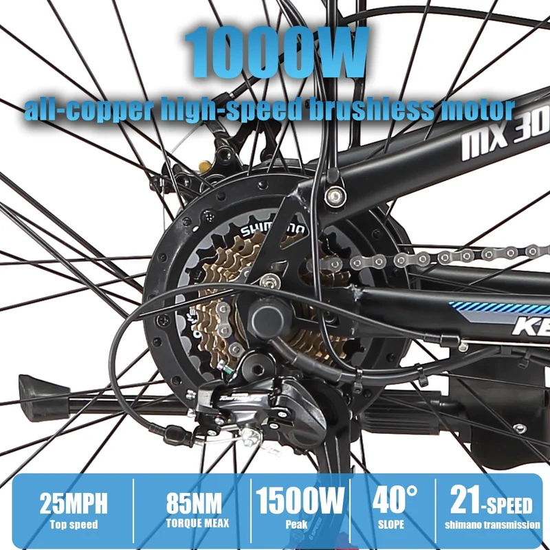 EVGUPRIDER 1000W Folding Electric Bike – Canada