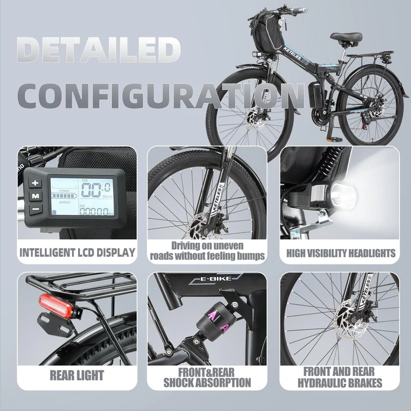 EVGUPRIDER 1000W Folding Electric Bike – Canada