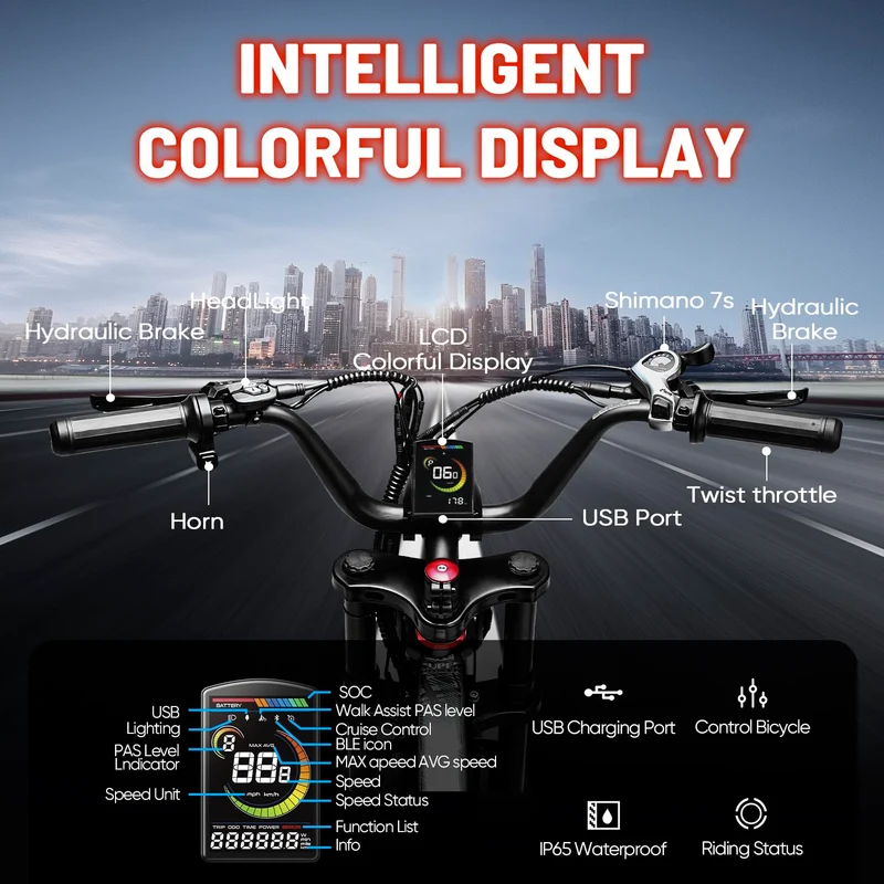 Eahora Luna Electric Bike 1000W Removable Battery Canada