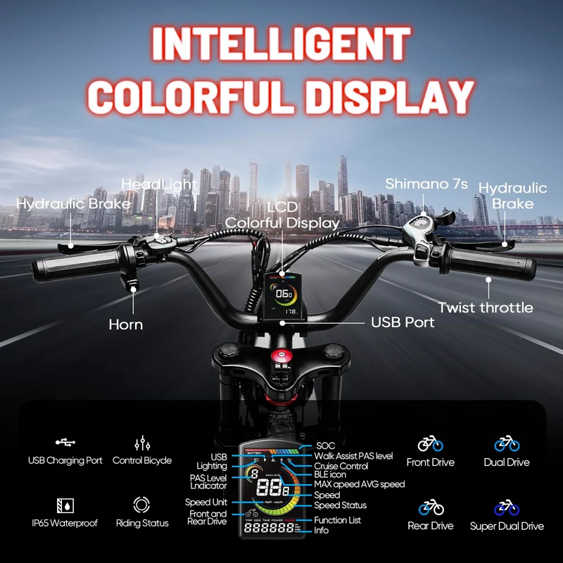 Eahora Luna Electric Bike 1000W Removable Battery Canada
