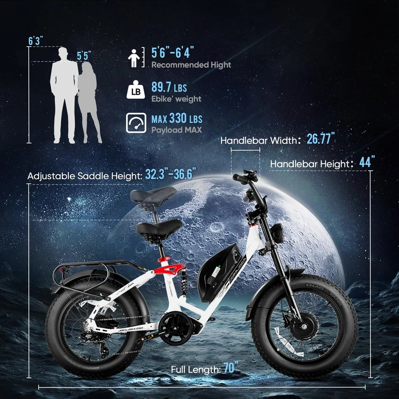 Eahora Luna Electric Bike 1000W Removable Battery Canada