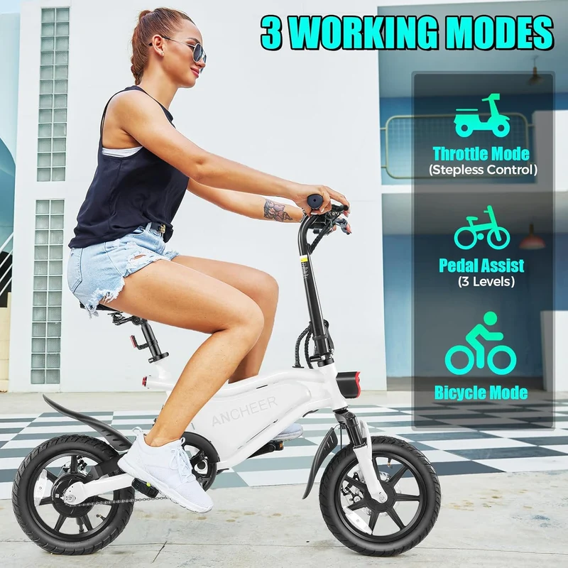 ANCHEER Foldable Suspension Electric Bike – Canada