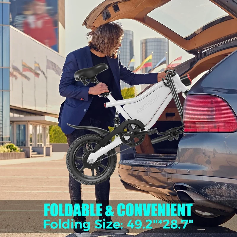 ANCHEER Foldable Suspension Electric Bike – Canada