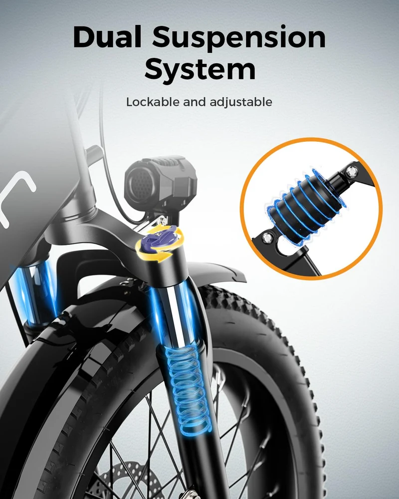 Jasion EB7 ST Folding Electric Bike Canada – Dual Suspension