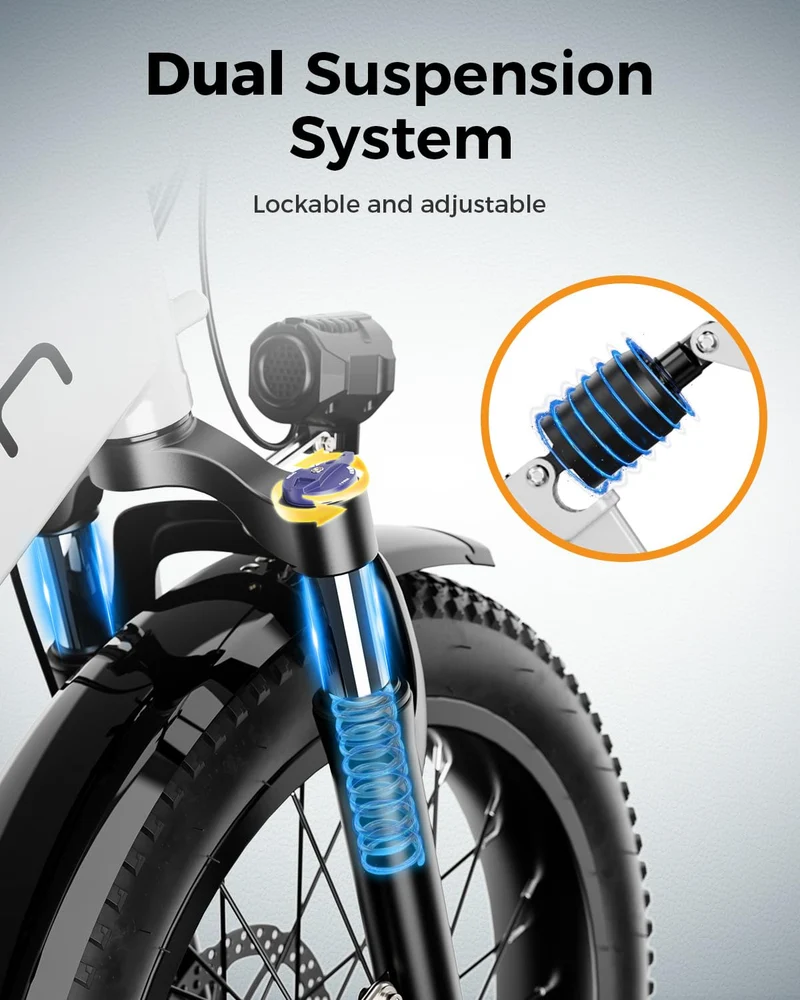 Jasion EB7 ST Folding Electric Bike Canada – Dual Suspension