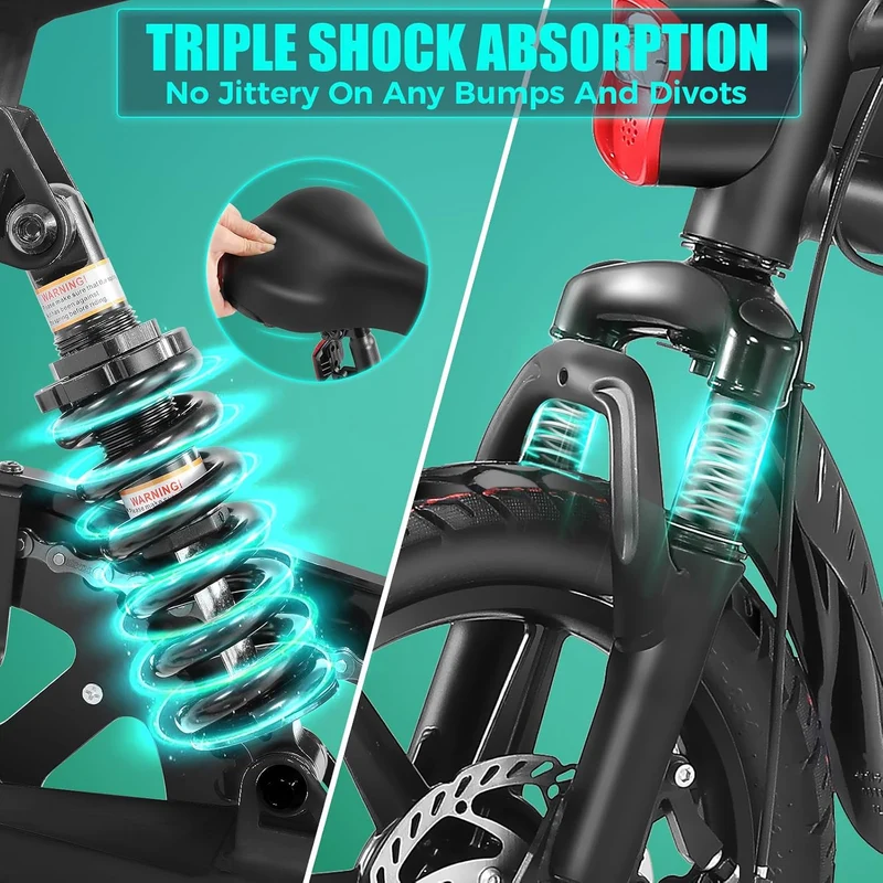 ANCHEER Folding Electric Bike 20" Compact E-Bike Canada