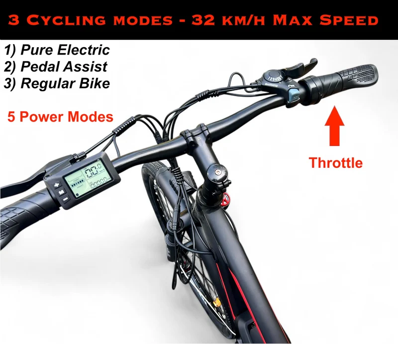 Abezil 26” 350W Electric Bike 468Wh Battery Canada