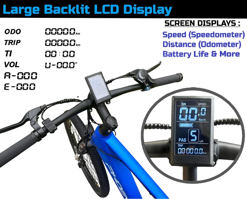 Phoenix 27.5" 350W Electric Bike Canada | 100km Range