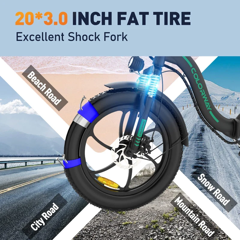 Colorway BK6S1 Folding Fat Tire E-Bike 750W Canada