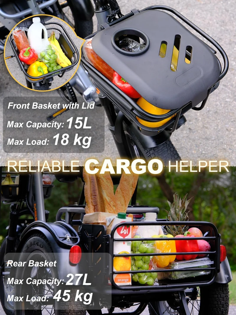 MeetOne Breeze Folding Electric Trike 500W – Canada