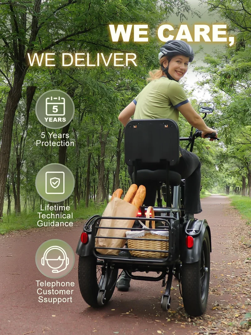 MeetOne Breeze Folding Electric Trike 500W – Canada