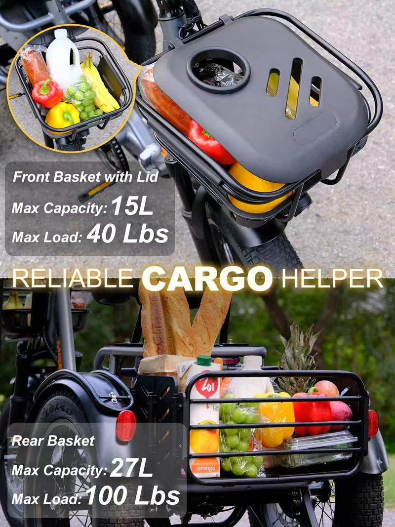 MeetOne Breeze Folding Electric Trike 500W – Canada