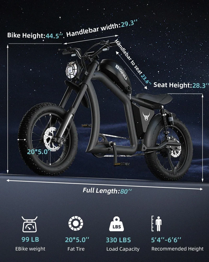 BIGNIU BG-X 1500W Electric Bike Canada – Long Range