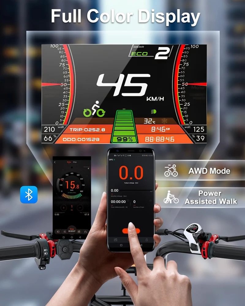 Aniioki A8 Pro Max Electric Bike (52V 70Ah, up to 150 km Range) Canada