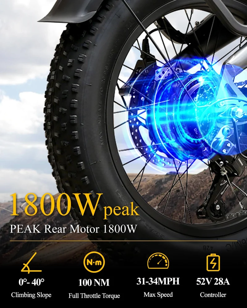 Aniioki A8 Pro Max Electric Bike (52V 70Ah, up to 150 km Range) Canada