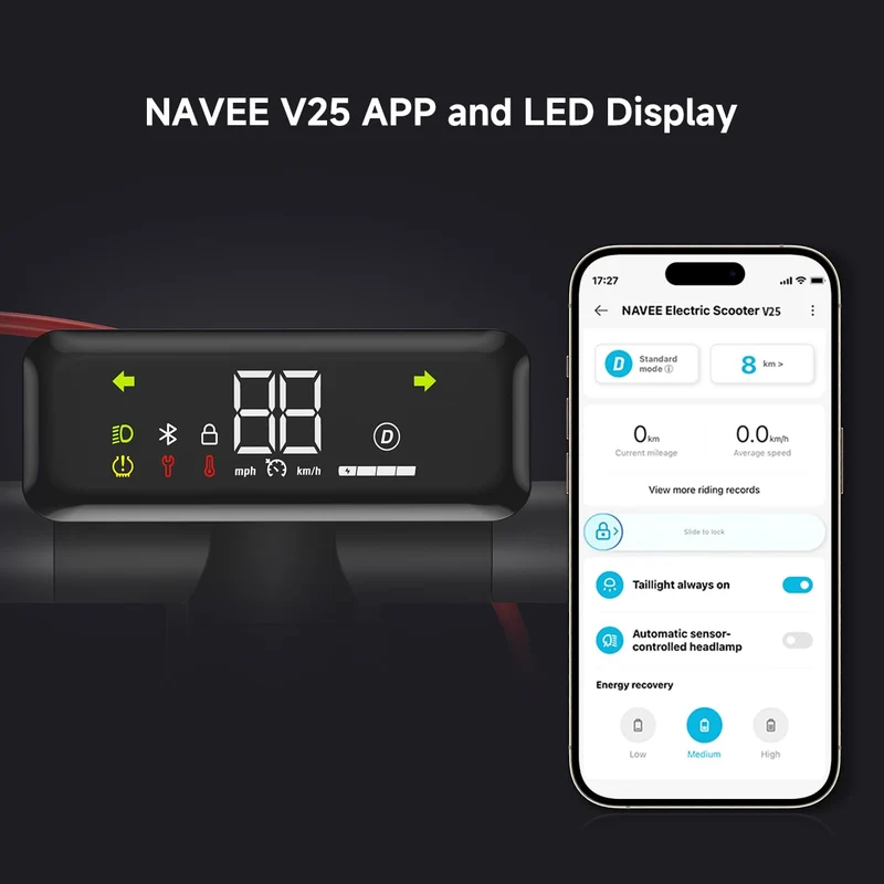 NAVEE V25 Electric Scooter – Foldable Commuter E-Scooter Canada