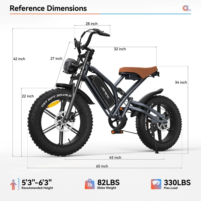 Jansno X50 Electric Bike – 750W Fat Tire E-Bike for Adults (Canada Model)