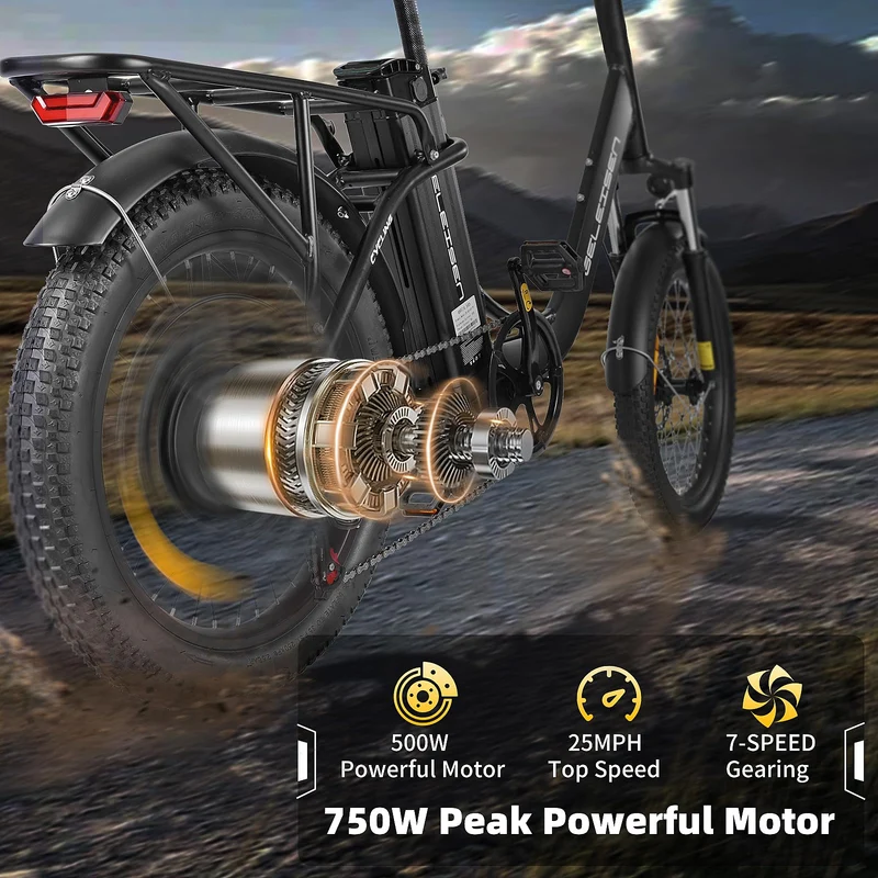 GELEISEN RP50 1000W Fat Tire E-Bike Canada