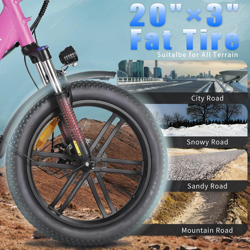 GELEISEN RP50 1000W Fat Tire E-Bike Canada
