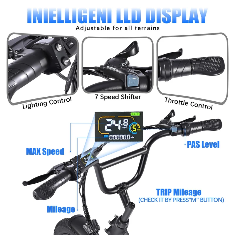 GELEISEN RP50 1000W Fat Tire E-Bike Canada