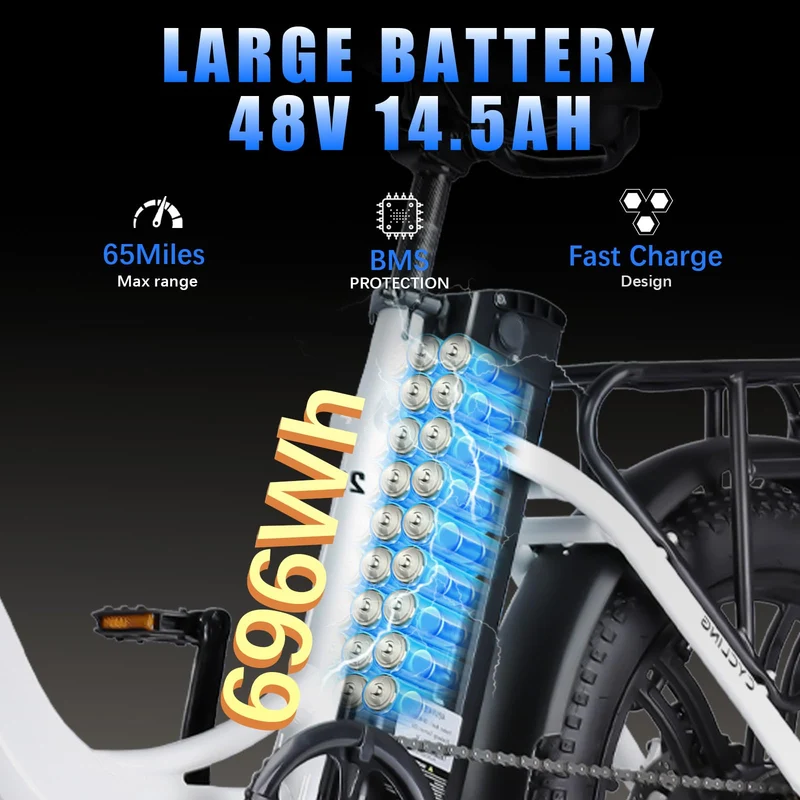 GELEISEN RP50 1000W Fat Tire E-Bike Canada