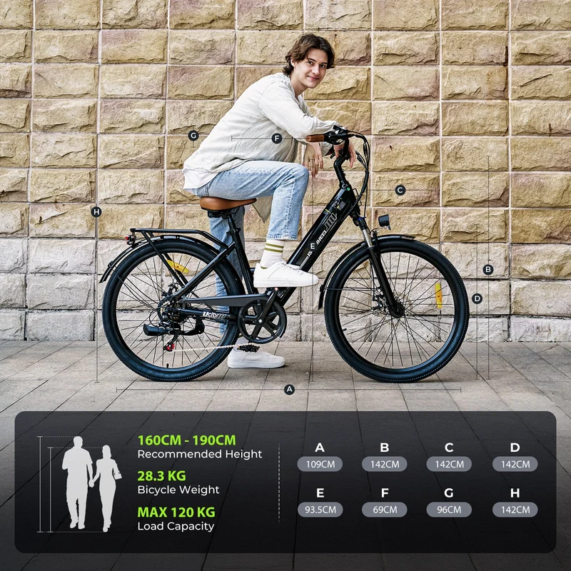 iSinwheel Ucitys Electric Cruiser Bike Canada