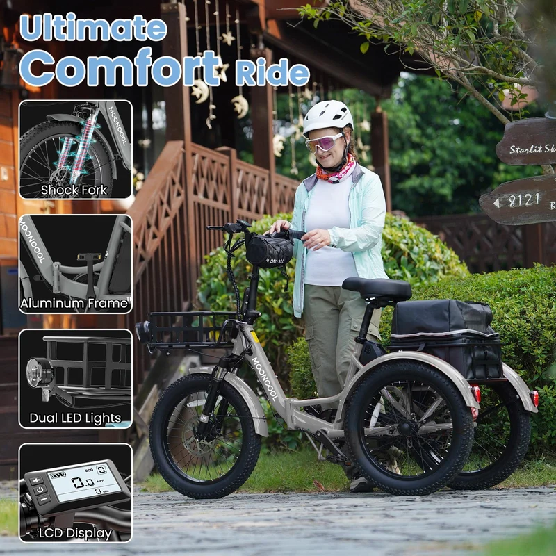 Mooncool TK1 Electric Tricycle - Best in Canada