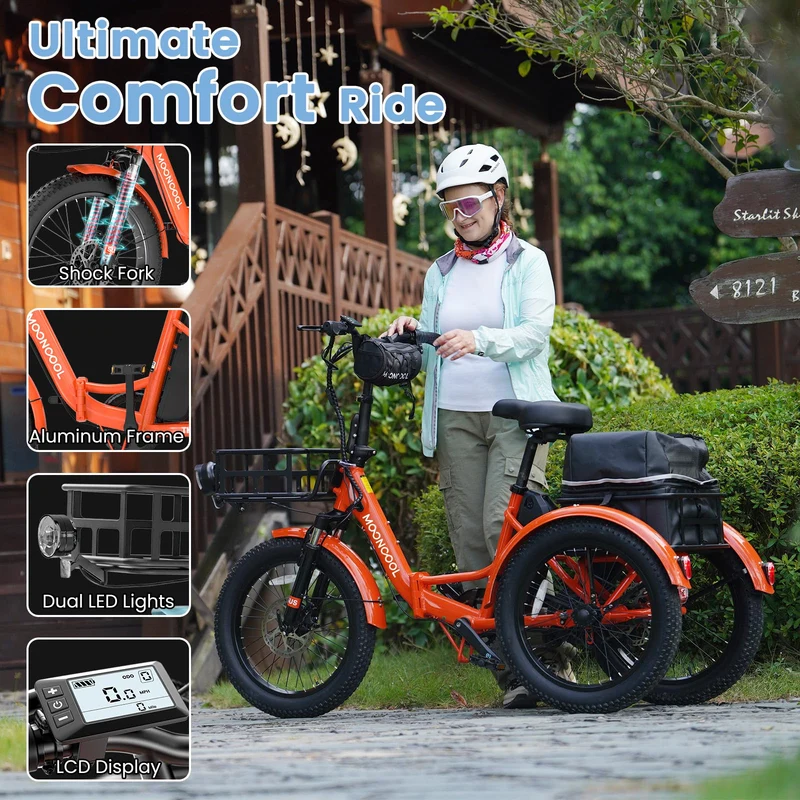 Mooncool TK1 Electric Tricycle - Best in Canada