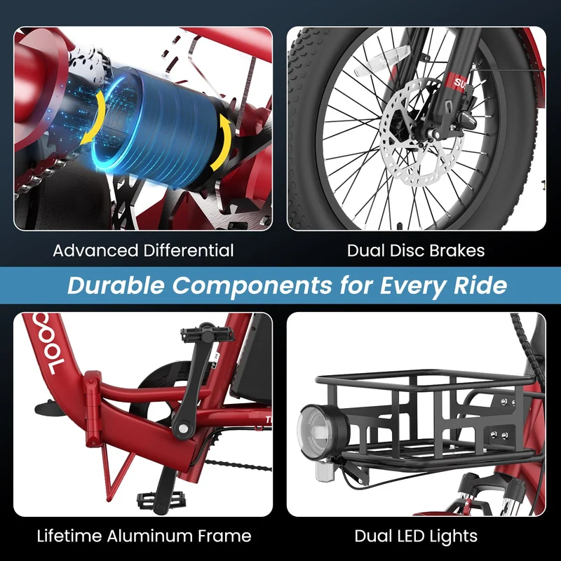Mooncool TK1 Electric Tricycle - Best in Canada