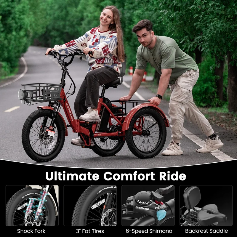 Mooncool TK1 Electric Tricycle - Best in Canada