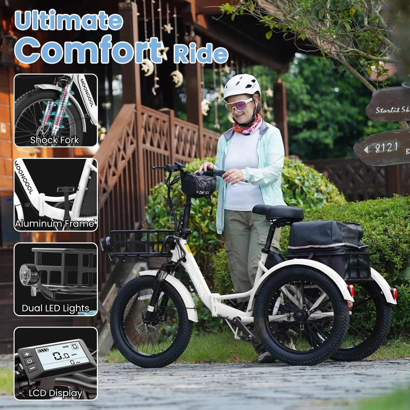 Mooncool TK1 Electric Tricycle - Best in Canada