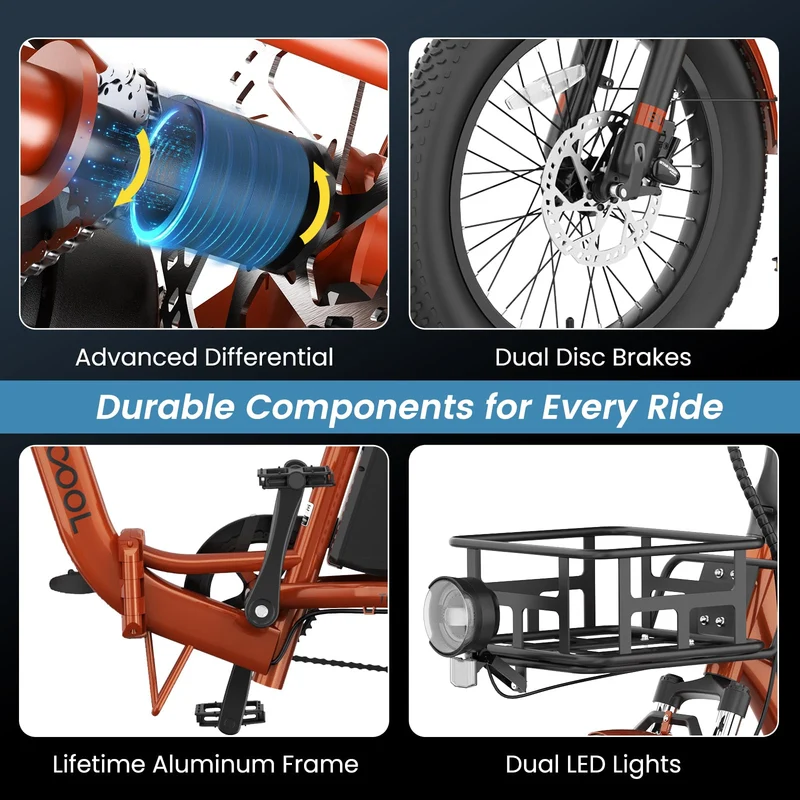 Mooncool TK1 Electric Tricycle - Best in Canada