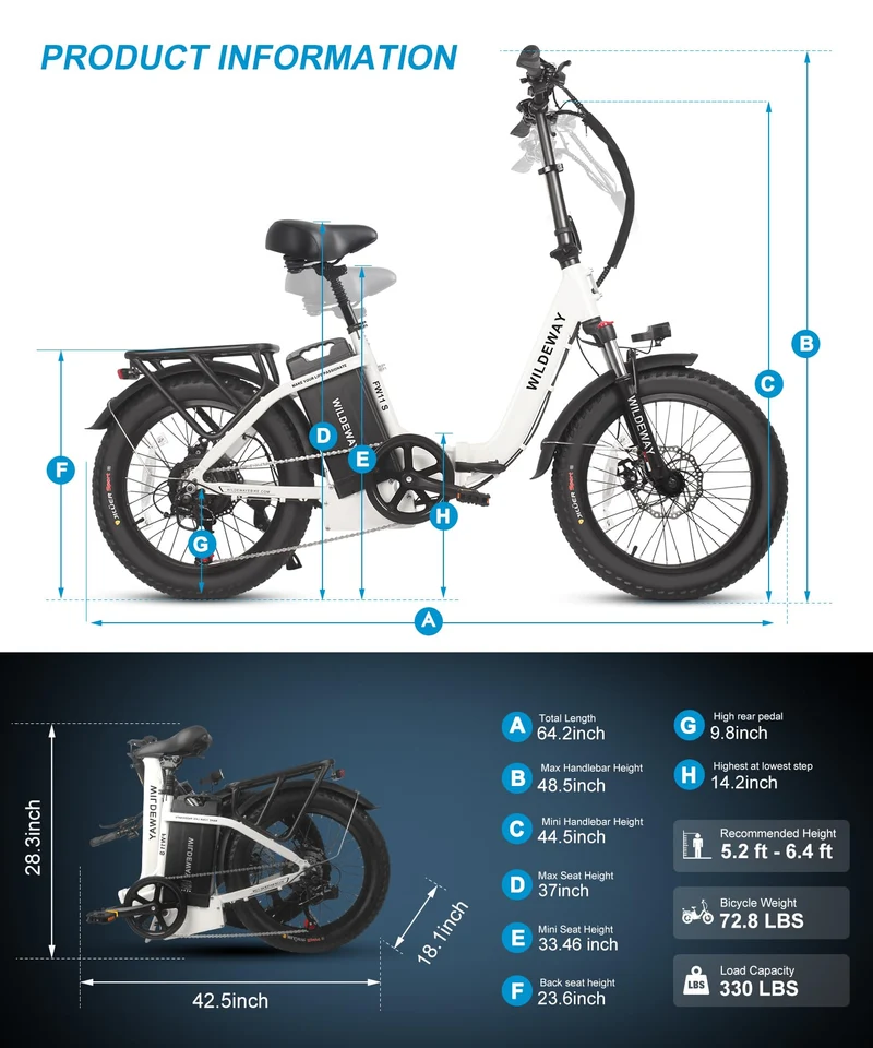 Wildeway FW11 Folding E-Bike (48V 32Ah, Long-Range) — Canada Specs & Legality